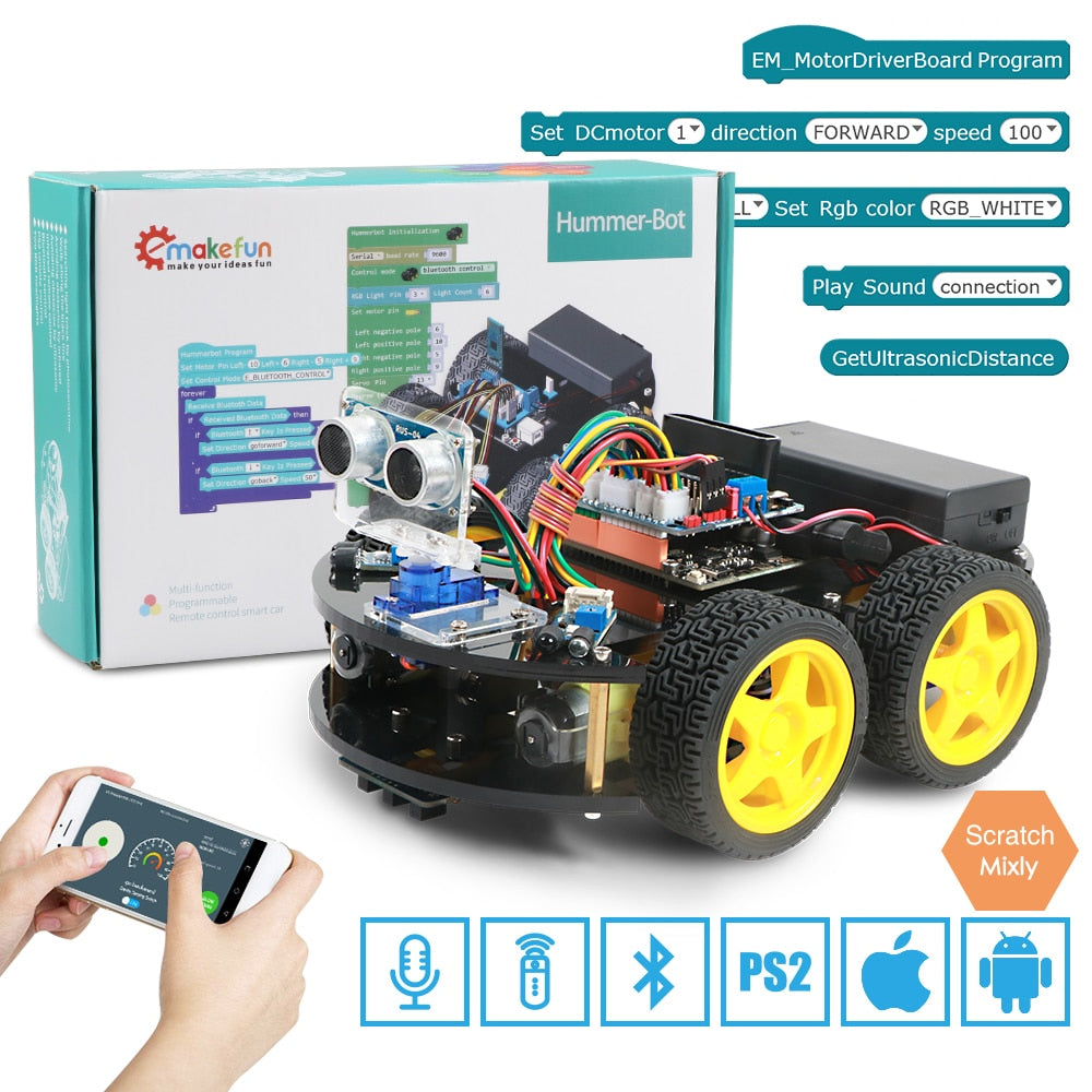 Arduino Robot 4WD Cars APP RC Remote Control